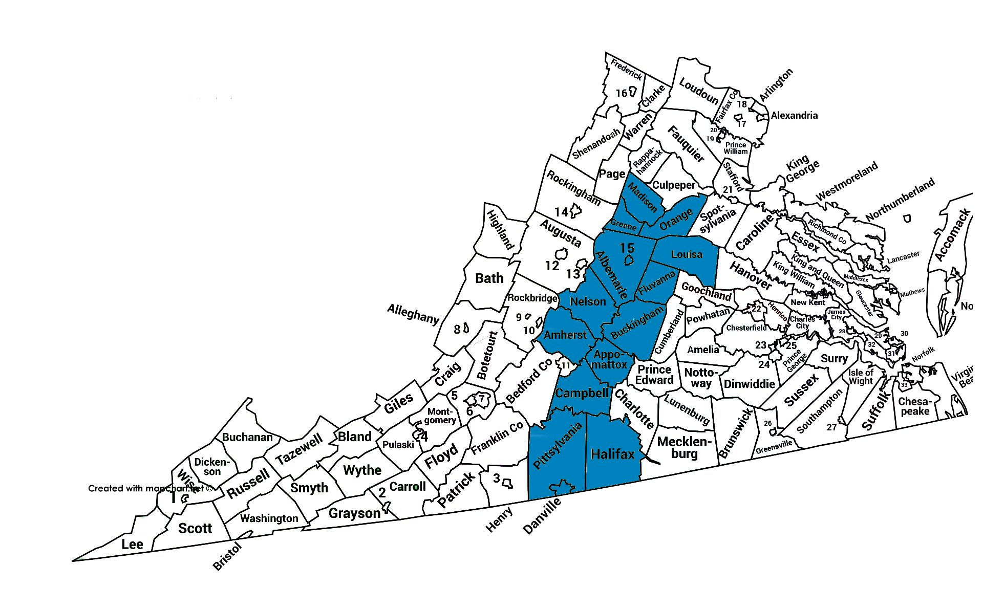 凯尔西·哈里斯地区地图